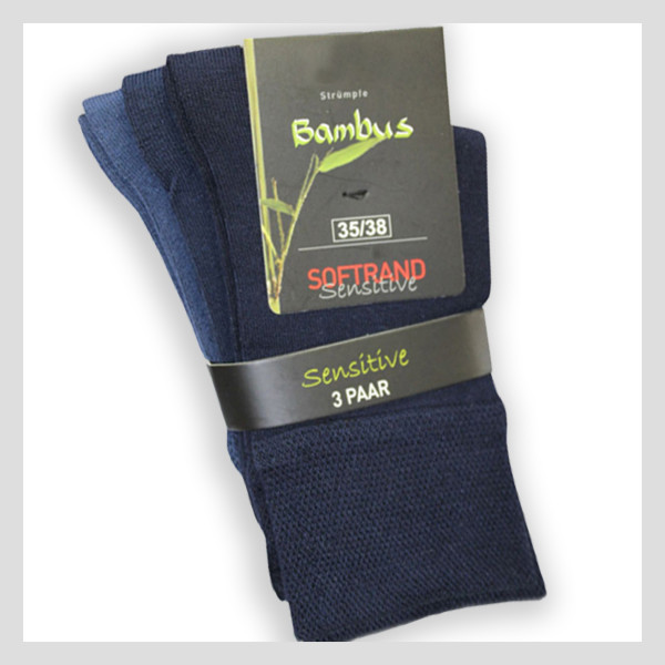 Bambus-Viskose-Socke mit Softbund (sehr weich)